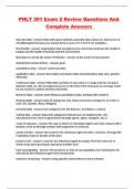 PHLT 301 Exam 2 Review Questions And Complete Answers 