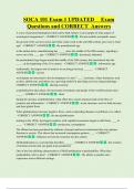SOCA 101 Exam 1 UPDATED     Exam  Questions and CORRECT  Answers 
