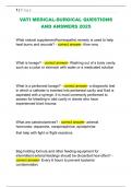 VATI MEDICAL-SURGICAL QUESTIONS  AND ANSWERS 2025