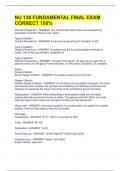 NU 136 FUNDAMENTAL FINAL EXAM CORRECT 100