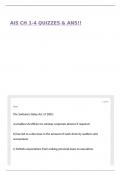 AIS CH 1-4 QUIZZES & ANS&excl;&excl;