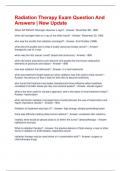 Radiation Therapy Exam Question And Answers &vert; New Update