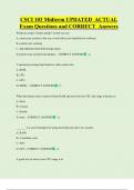 CSCI 103 Midterm UPDATED  ACTUAL   Exam Questions and CORRECT  Answers