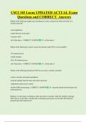 CSCI 103 Lucas UPDATED ACTUAL Exam  Questions and CORRECT  Answers 