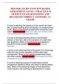 2025&sol;2026 ATI RN CONCEPT-BASED ASSESSMENT LEVEL 1 PRACTICE B NEWEST EXAM QUESTIONS AND DETAILED CORRECT ANSWERS &vert; A&plus; GRADE