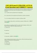 CSCI 103 Exam &num;1 UPDATED  ACTUAL   Exam Questions and CORRECT  Answers 