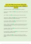 CSCI 103 Mid-Term Exam UPDATED   ACTUAL Exam Questions and CORRECT   Answers 