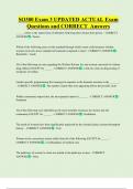 SO300 Exam 3 UPDATED ACTUAL Exam  Questions and CORRECT  Answers