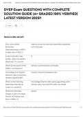 DVEP Exam QUESTIONS WITH COMPLETE SOLUTION GUIDE &lpar;A&plus; GRADED 100&percnt; VERIFIED&rpar; LATEST VERSION 2025&excl;&excl;