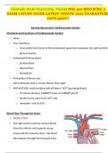 Colorado State University&comma; Pueblo NSG 420 MED SURG 2 EXAM 1 STUDY GUIDE LATEST UPDATE 2022 GUARANTEED 100&percnt; pass&excl;&excl;&excl;