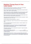 Radiation Therapy Exam A&plus; Pass Latest Update