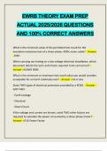 EWRB THEORY EXAM PREP ACTUAL 2025&sol;2026 QUESTIONS AND 100&percnt; CORRECT ANSWERS