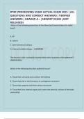 RTBC PROCEDURES EXAM ACTUAL EXAM 2025 &vert; ALL QUESTIONS AND CORRECT ANSWERS &vert; VERIFIED ANSWERS &vert; GRADED A&plus; &vert; NEWEST EXAM &lpar;JUST RELEASED&rpar;
