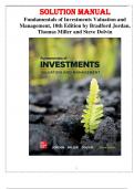 Fundamentals of Investments&colon; Valuation and Management &lpar;10th Edition&rpar; ISBN-13 978-1266823848 &ndash; Jordan&comma; Miller & Dolvin &ndash; Complete Solution Manual