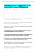 Psych 166 Exam&num;1 Study Guide Exam and Actual Answers 2025 Updated&period;