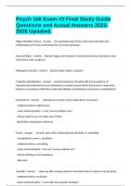 Psych 166 Exam &num;3 Final Study Guide Questions and Actual Answers 2025-2026 Updated&period;