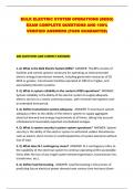 BULK ELECTRIC SYSTEM OPERATIONS &lpar;BESO&rpar; EXAM COMPLETE QUESTIONS AND 100&percnt; VERIFIED ANSWERS &lpar;PASS GUARANTEE&rpar;