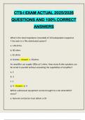 CTS-I EXAM ACTUAL 2025&sol;2026 QUESTIONS AND 100&percnt; CORRECT ANSWERS