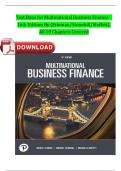 Test Bank for Multinational Business Finance 16th Edition By &lpar;Eiteman&sol;Stonehill&sol;Moffett&rpar;&comma; ISBN&colon; 9780137496013&comma; All 18 Chapters Covered&comma; Verified Latest Edition Newest Version