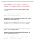 WGU C715 Organizational Behavior Objective Assessment 270 Questions with Verified Answers&comma;100&percnt;CORRECT