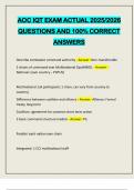 AOC IQT EXAM ACTUAL 2025&sol;2026 QUESTIONS AND 100&percnt; CORRECT ANSWERS