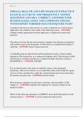 INDIANA HEALTH AND LIFE INSURANCE PRACTICE  EXAM 3&vert;&vert; ACCURATE AND FREQUENTLY TESTED  QUESTIONS AND 100&percnt; CORRECT ANSWERS WITH  RATIONALES&vert;&vert; LATEST AND COMPLETE UPDATE  WITH EXPERT VERIFIED SOLUTIONS&vert;&vert; SURE PASS&excl;&excl; 