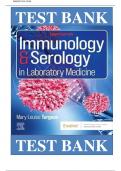 Test Bank For Immunology & Serology in Laboratory Medicine 8th Edition by Mary Louise Turgeon EdD MLS&lpar;ASCP&rpar;CM&vert;&vert;ISBN&colon;9780443122989