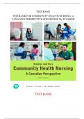 COMMUNITY HEALTH NURSING&comma; A CANADIAN PERSPECTIVE 6TH EDITION TEST BANK BY STAMLER
