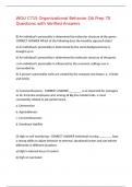 WGU C715 Organizational Behavior OA Prep 70 Questions with Verified Answers&comma;100&percnt;CORRECT