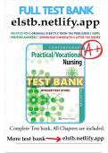 Test Bank For Contemporary Practical&sol;Vocational Nursing 9th Edition by Corinne Kurzen&semi; Anna LaVon Barrett 9781975136215 Chapter 1-16 Complete Guide&period;