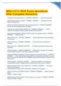 WGU C214 Financial Management Exam Questions with Complete Solutions &vert; Verified Test Bank for 2025 &vert; Accurate & Time-Saving Study Resource