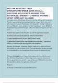 MFT LAW AND ETHICS EXAM GUIDE&sol;COMPREHENSIVE GUIDE 2025 &vert; ALL QUESTIONS AND CORRECT ANSWERS WITH RATIONALES &vert; GRADED A&plus; &vert; VERIFIED ANSWERS &vert; LATEST EXAM &lpar;JUST RELEASED&rpar;