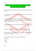 PCA Final Test Study Questions with Verified Answers 2025