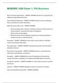 BUSORG 1020 Exam 1&comma; Pitt Business Questions With 100&percnt; Correct Answers&period;