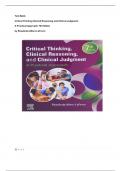 Test Bank Critical Thinking Clinical Reasoning and Clinical Judgment&colon; A Practical Approach 7th Edition&Tab; by Rosalinda Alfaro-LeFevre