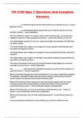 PH 2100 Quiz 7 Questions And Complete Answers 
