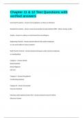 Chapter 11 & 12 Test Questions with verified answers