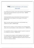 TTEC EXAM PACKAGE DEAL QUESTIONS AND ANSWERS WITH VERIFIED SOLUTIONS UPDATED 2025&sol;2026