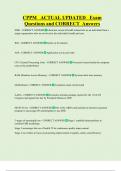 CPPM   ACTUAL UPDATED   Exam  Questions and CORRECT  Answers