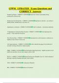 CPPM   UPDATED   Exam Questions and  CORRECT  Answers 