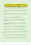 WIS 2552 Topics 1-6 UPDATED ACTUAL    Exam Questions and CORRECT  Answers