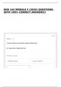 NUR 143 MODULE F &lpar;2025&rpar; QUESTIONS WITH 100&percnt; CORRECT ANSWERS&excl;&excl;