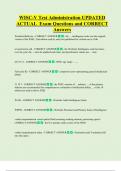 WISC-V Test Administration UPDATED  ACTUAL  Exam Questions and CORRECT   Answers 