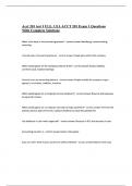 Acct 201 test 1 ULL&comma; ULL ACCT 201 Exam 1 Questions With Complete Solutions