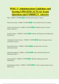 WISC-V Administration Guidelines and  Scoring UPDATED ACTUAL Exam  Questions and CORRECT  Answers