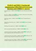 WAIS-IV and WISC-V Scoring and  Administration UPDATED ACTUAL Exam  Questions and CORRECT  Answers 