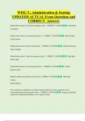WISC-V&comma; Administration & Scoring  UPDATED ACTUAL Exam Questions and  CORRECT  Answers 