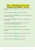 WISC V UPDATED ACTUAL  Exam  Questions and CORRECT  Answers 