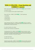 WISC-V UPDATED    Exam Questions and  CORRECT  Answers 