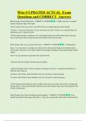 Wisc-5 UPDATED ACTUAL  Exam  Questions and CORRECT  Answers 